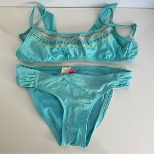 Bikini Nation Let’s Stitch Together 2Pc Swimsuit Top and Bottom Sizes XS/S